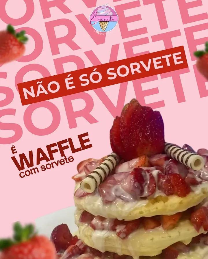 Waffle com Sorvete
